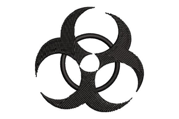 Biohazard Symbol Embroidery Design