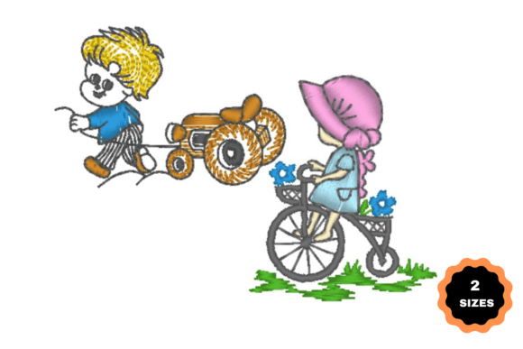 Boy and Girl Playing: A Seasonal Embroidery Review