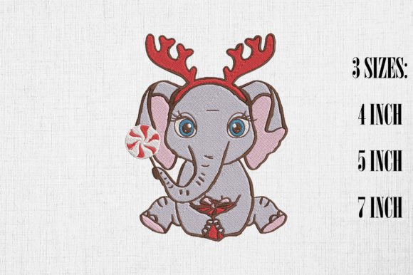 Cute Elephant Happy Christmas