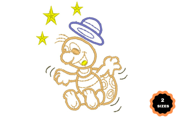 Funny Tortoise: A Charming Embroidery Design for Personalized Gifts