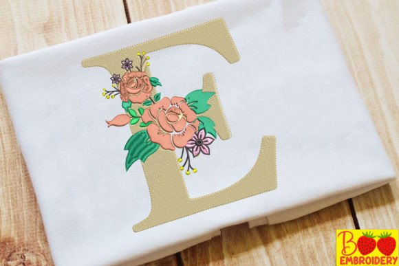 Letter E and Flower: Elegant & Versatile Monogram