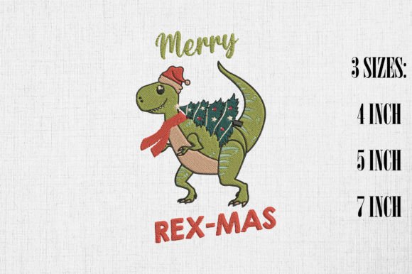 Merry Rex-mas Cute Dinosaur Christmas