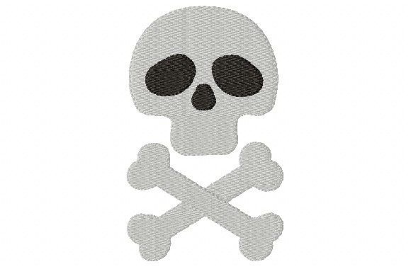 Skull and Cross Bones Embroidery Design