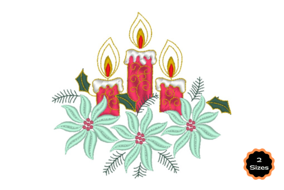 Thanksgiving Candles Embroidery Design